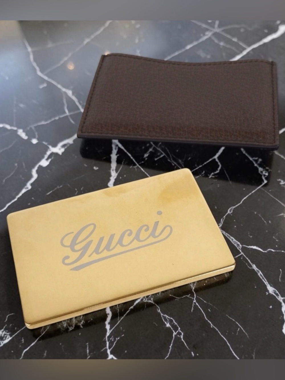 GUCCI Mirror with Leather Case ❤️